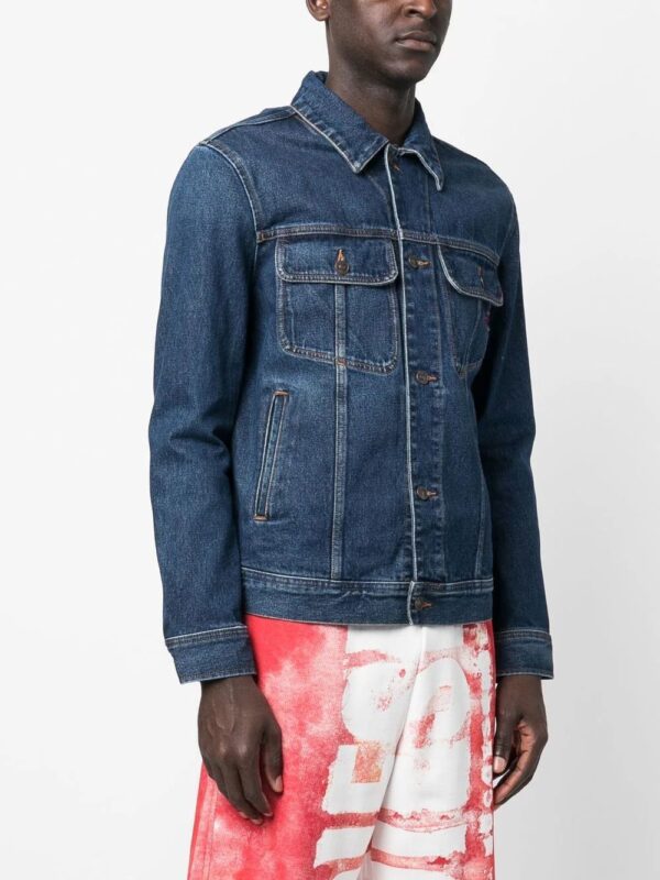 Diesel  embroidered-logo denim jacket - Image 3