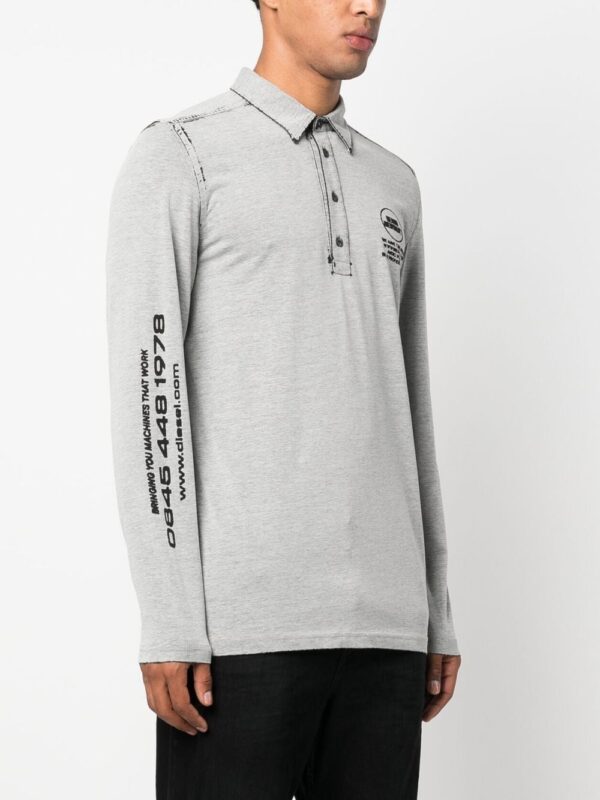 Diesel  logo long-sleeved polo shirt - Image 2