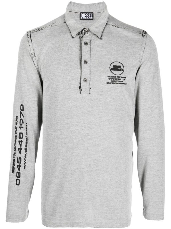 Diesel  logo long-sleeved polo shirt