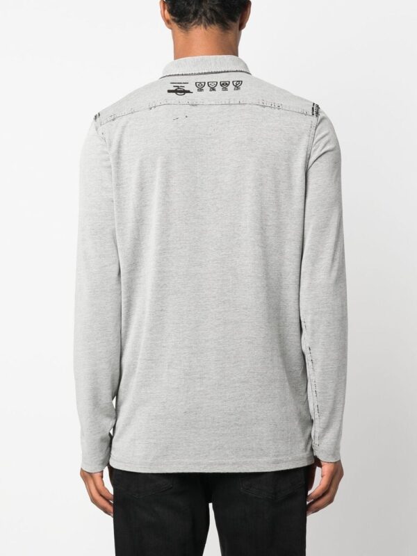 Diesel  logo long-sleeved polo shirt - Image 3
