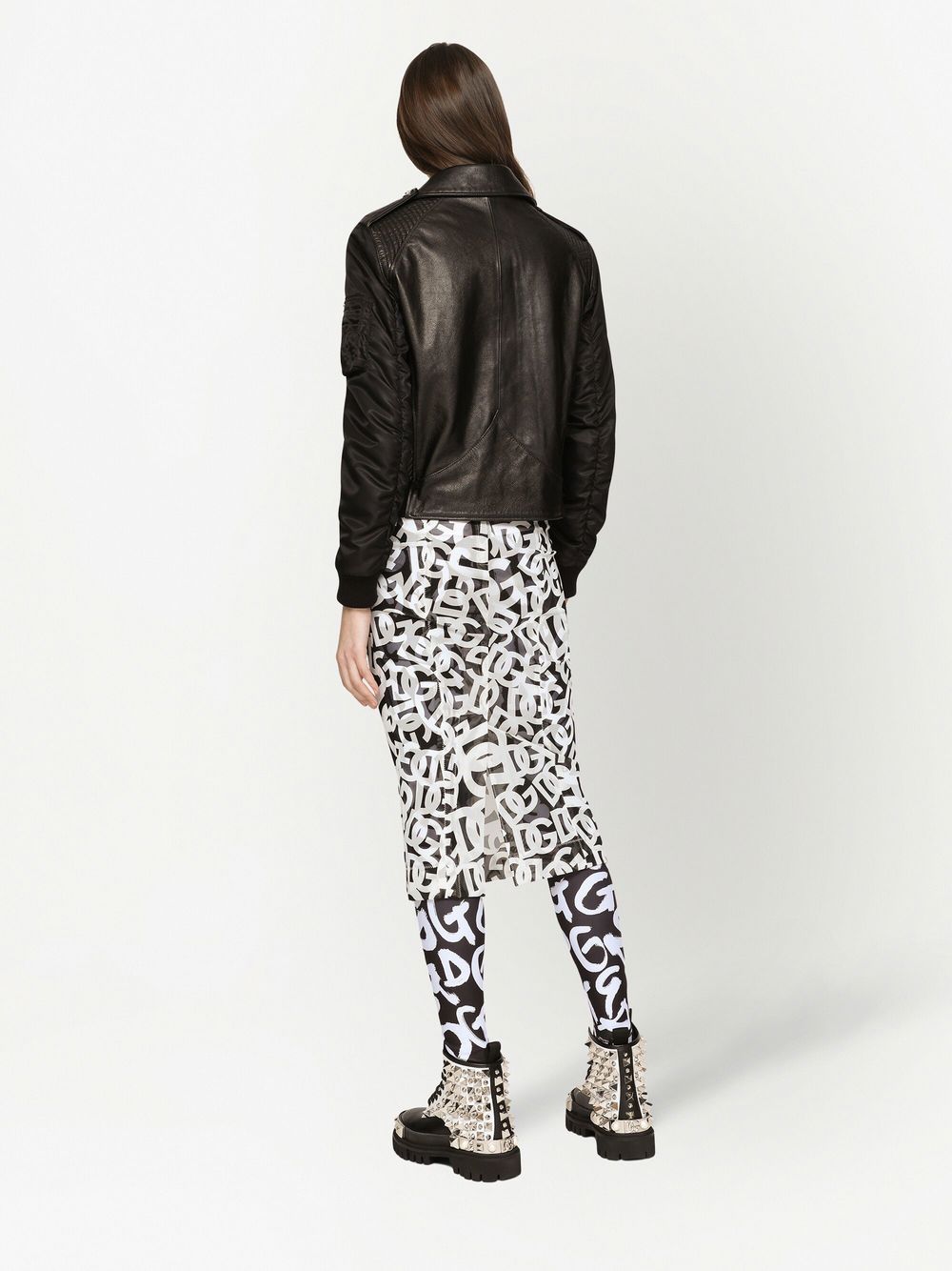 Dolce & Gabbana leather biker jacket - Image 4