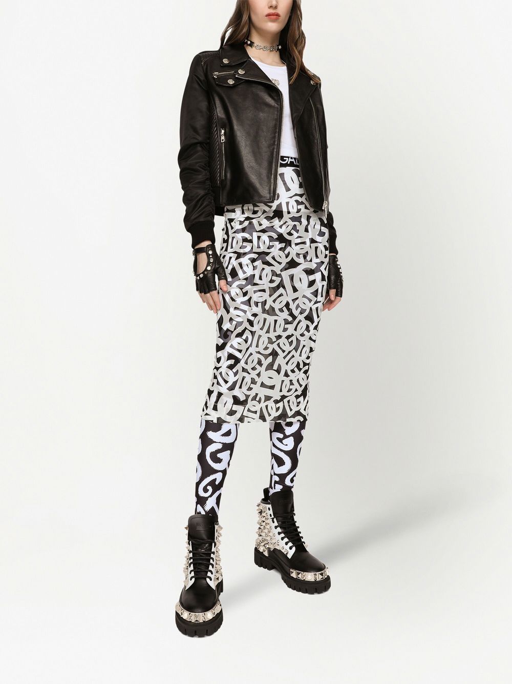 Dolce & Gabbana leather biker jacket - Image 2