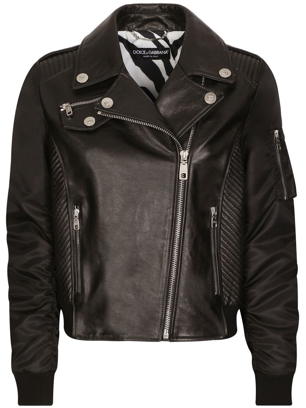 Dolce & Gabbana leather biker jacket