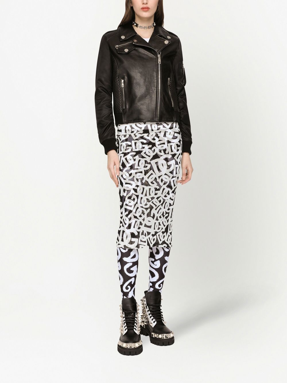 Dolce & Gabbana leather biker jacket - Image 3