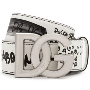 Dolce & gabbana  DG Logo graffiti-print belt