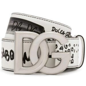 Dolce & gabbana  DG Logo graffiti-print belt