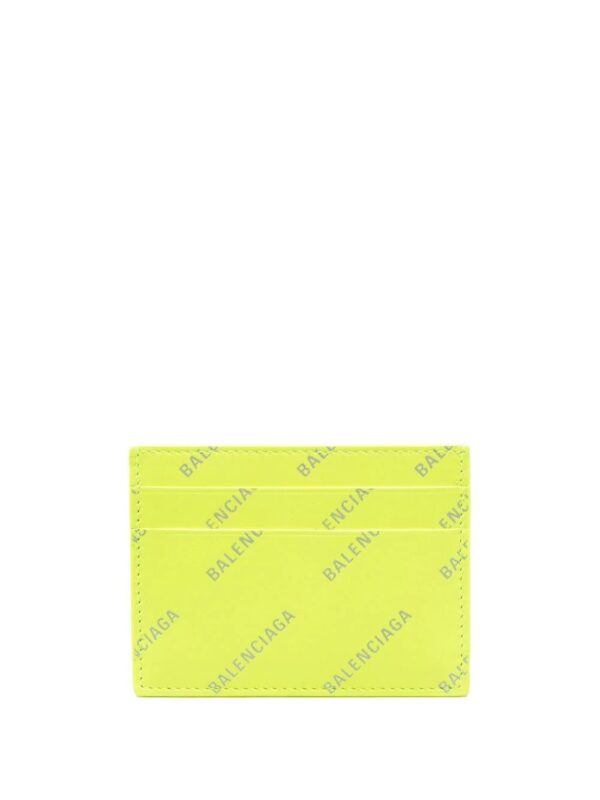 Balenciaga  logo-print leather card holder