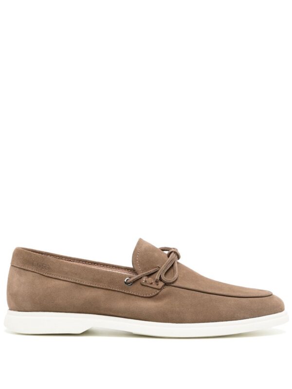 BOSS  front tie-fastening detail loafers