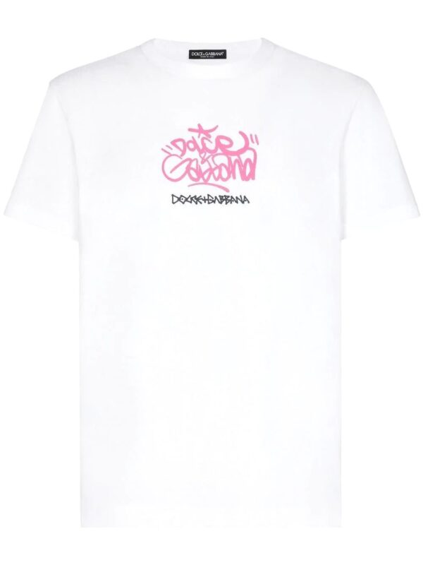 Dolce & Gabbana  graffiti-logo print cotton T-shirt
