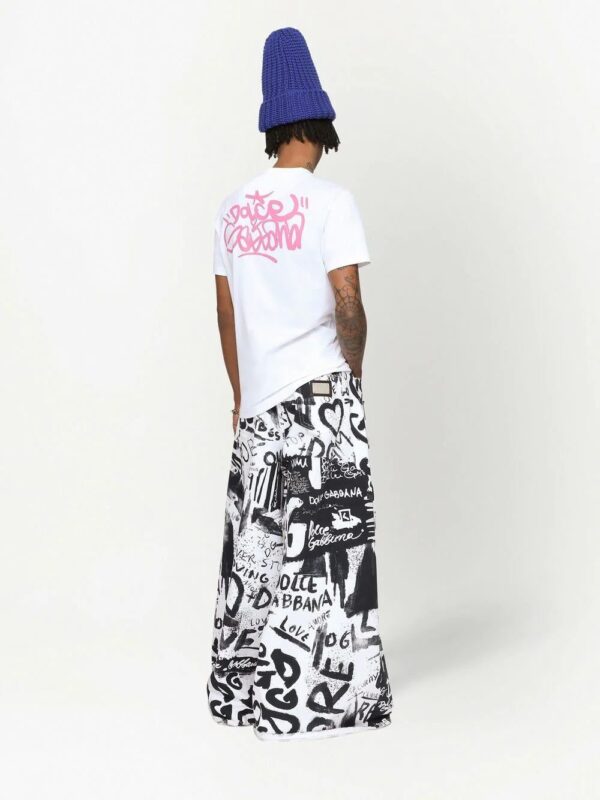 Dolce & Gabbana  graffiti-logo print cotton T-shirt - Image 4