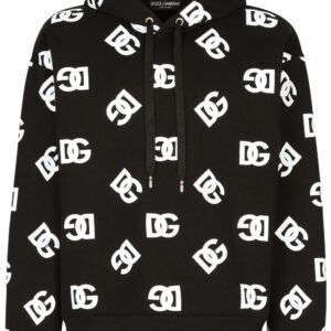 Dolce & Gabbana  all-over logo-print cotton hoodie