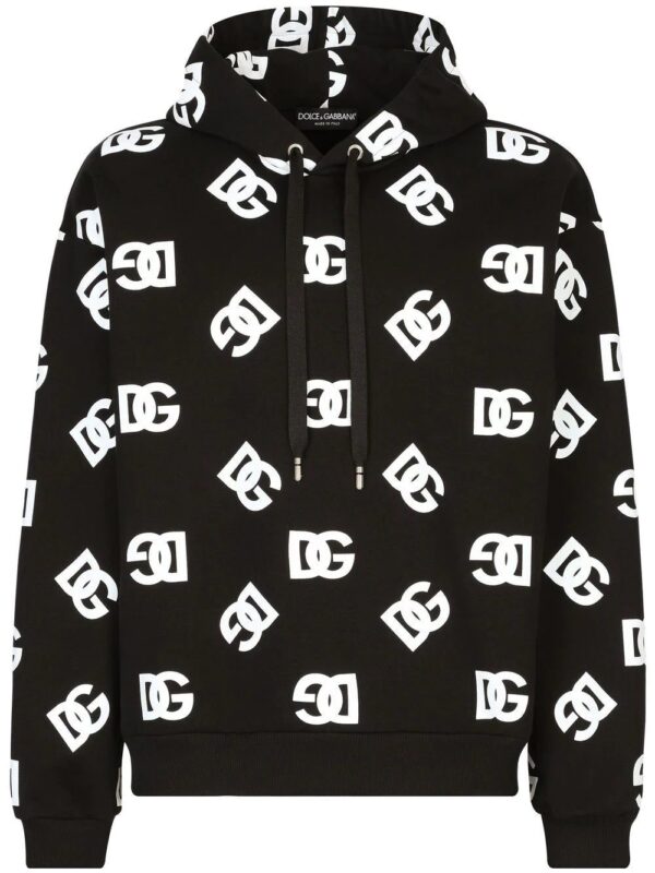 Dolce & Gabbana  all-over logo-print cotton hoodie