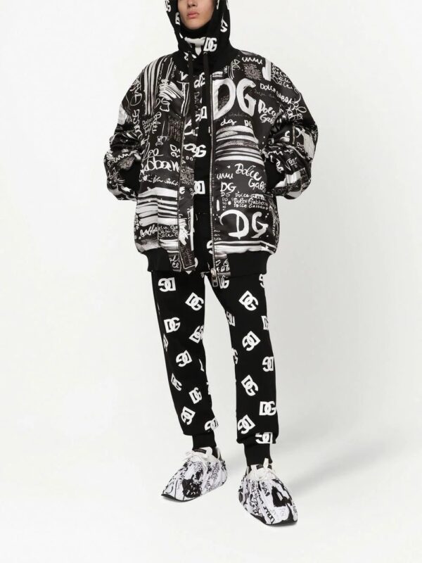 Dolce & Gabbana  all-over logo-print cotton hoodie - Image 2