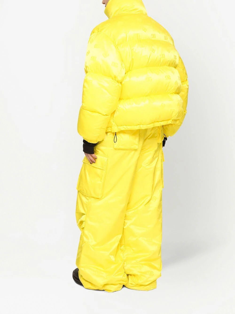 Dolce & Gabbana all-over logo-print padded jacket - Image 4