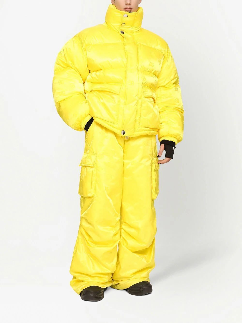 Dolce & Gabbana all-over logo-print padded jacket - Image 3