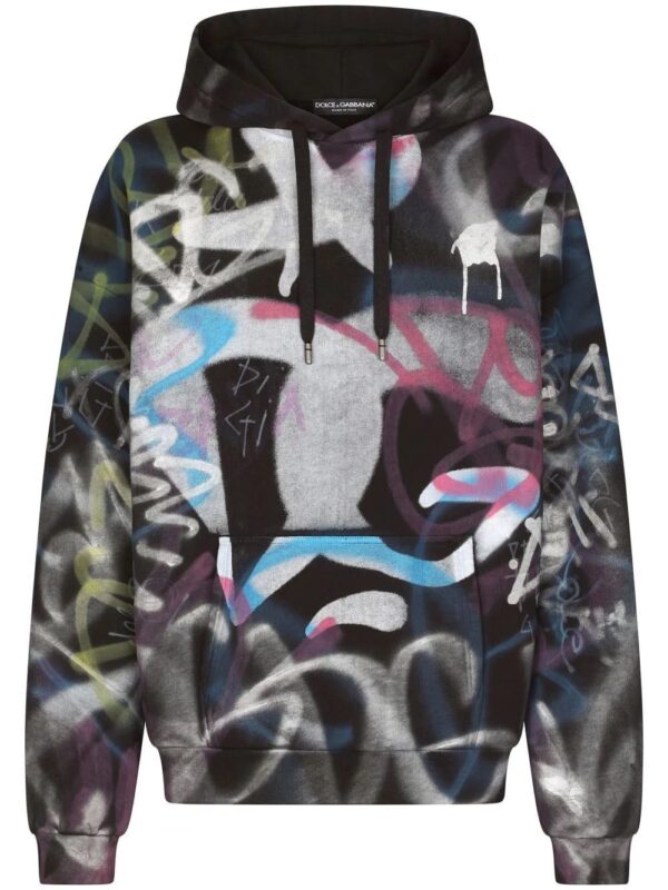 Dolce & Gabbana  graffiti logo-print hoodie