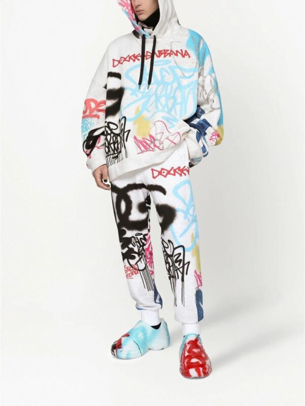 Dolce & Gabbana  graffiti-print cotton-blend hoodie - Image 2