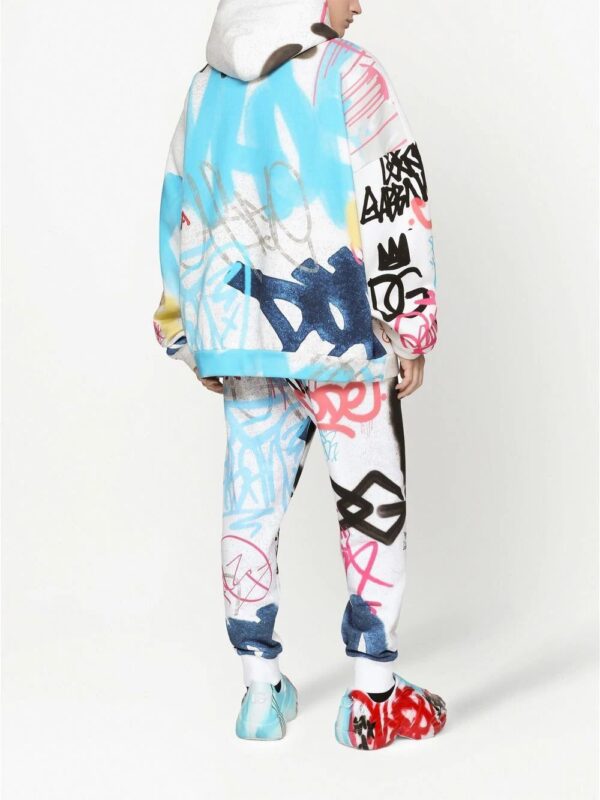 Dolce & Gabbana  graffiti-print cotton-blend hoodie - Image 4