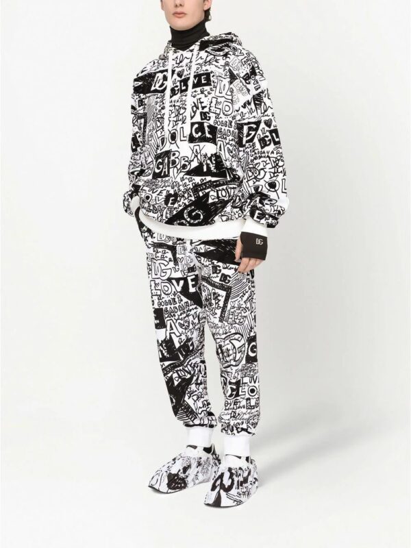 Dolce & Gabbana  all-over logo-print cotton hoodie - Image 3