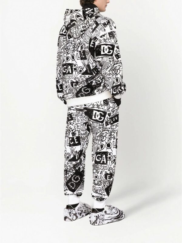 Dolce & Gabbana  all-over logo-print cotton hoodie - Image 4