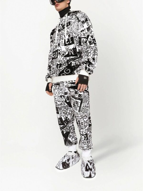 Dolce & Gabbana  all-over logo-print cotton hoodie - Image 2