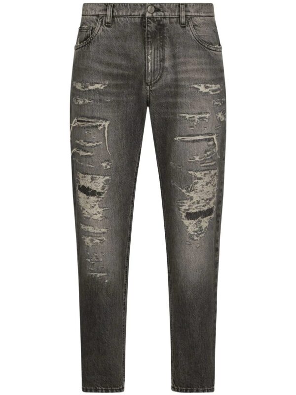 Dolce & Gabbana  distressed ripped-detail skinny jeans
