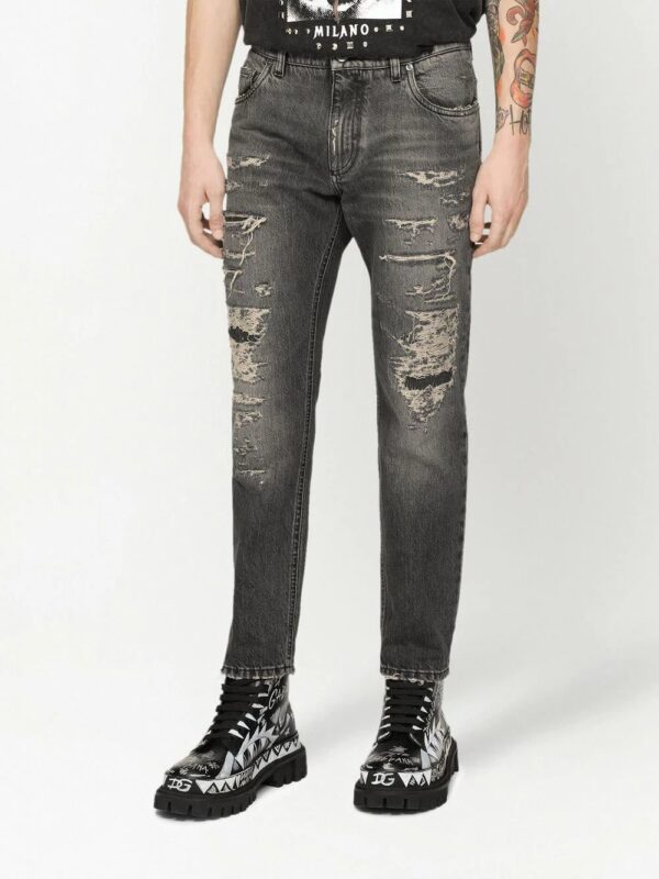 Dolce & Gabbana  distressed ripped-detail skinny jeans - Image 3