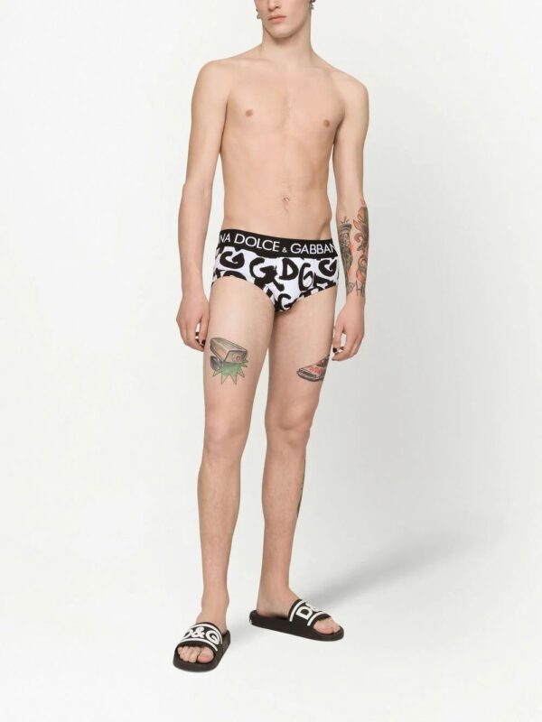 Dolce & Gabbana  graffiti logo-print briefs - Image 2