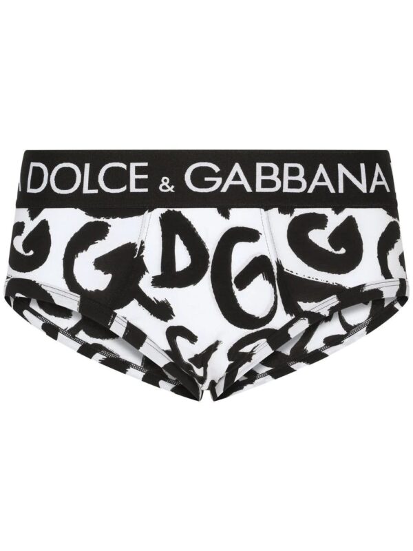 Dolce & Gabbana  graffiti logo-print briefs