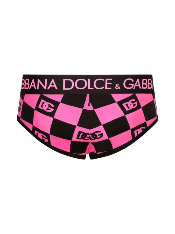 Dolce & Gabbana  logo check-print briefs - Image 3