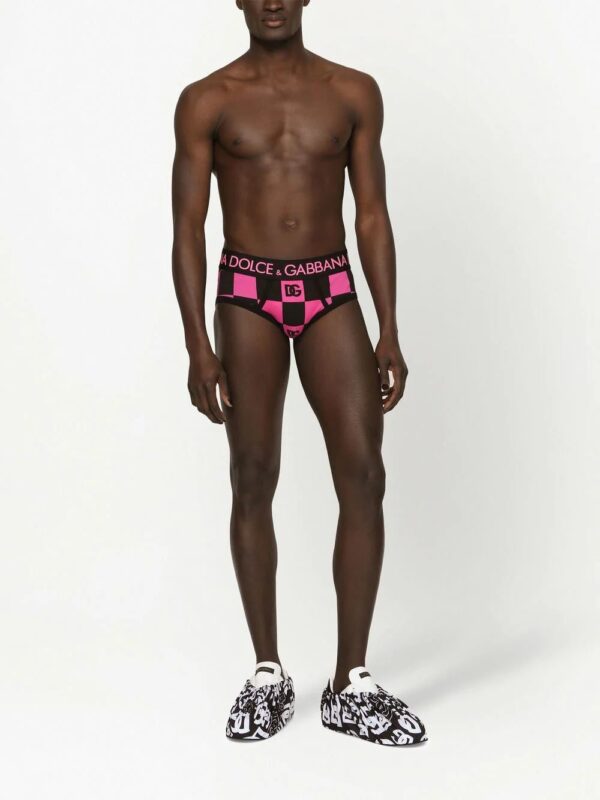 Dolce & Gabbana  logo check-print briefs - Image 2