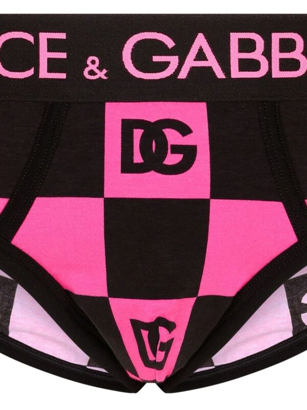Dolce & Gabbana  logo check-print briefs - Image 4