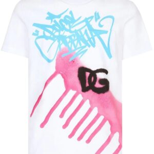 Dolce & Gabbana  graffiti logo-print cotton T-shirt