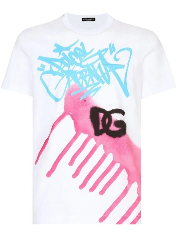 Dolce & Gabbana  graffiti logo-print cotton T-shirt