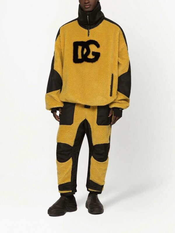 Dolce & Gabbana  faux-shearling logo pullover sweatshirt - Image 3