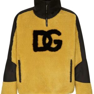 Dolce & Gabbana  faux-shearling logo pullover sweatshirt