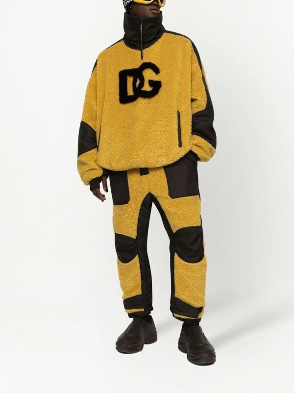 Dolce & Gabbana  faux-shearling logo pullover sweatshirt - Image 2