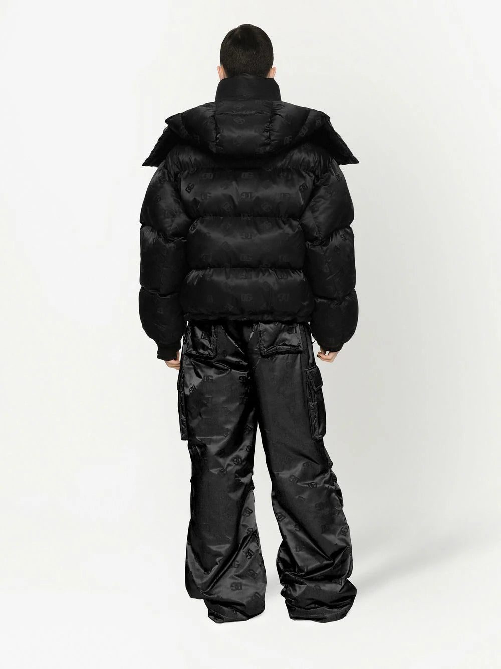 Dolce & Gabbana all-over logo-print padded jacket - Image 4