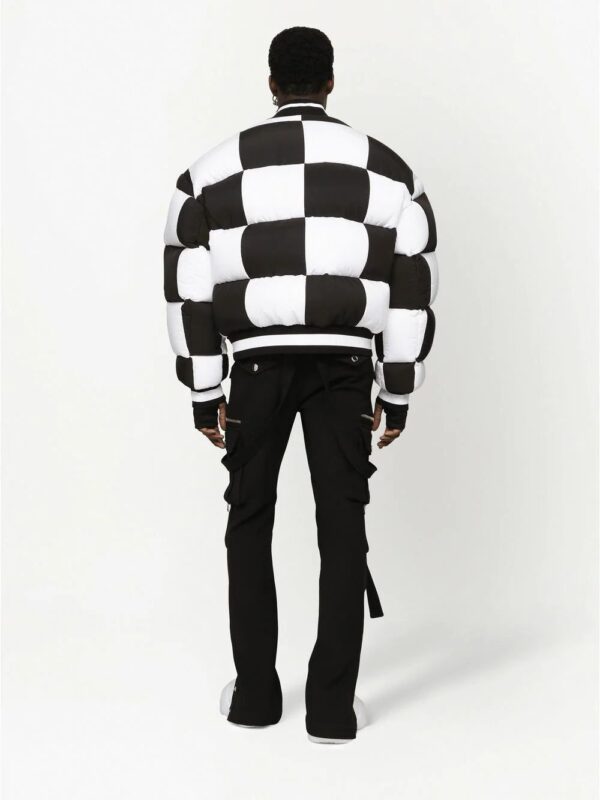 Dolce & Gabbana  padded check-print bomber jacket - Image 4