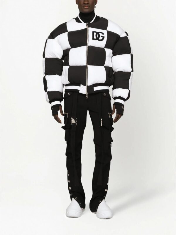 Dolce & Gabbana  padded check-print bomber jacket - Image 3