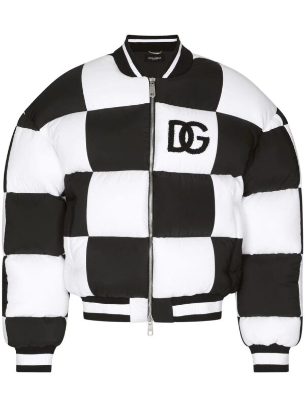 Dolce & Gabbana  padded check-print bomber jacket