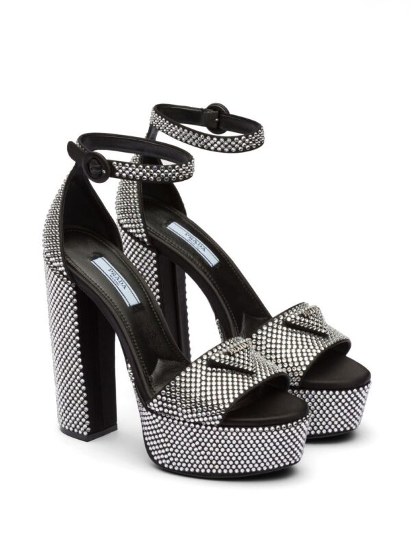 Prada  135mm crystal-studded platform sandals - Image 2