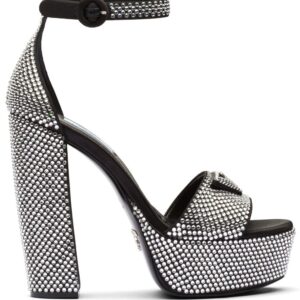 Prada  135mm crystal-studded platform sandals
