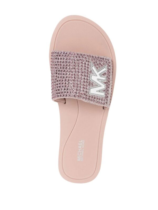 Michael Michael Kors  crystal-embellished logo sliders - Image 4