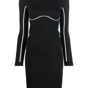 Off-White  Stamp logo-print jersey dress