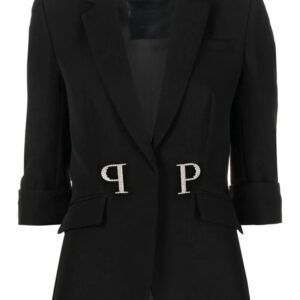 Philipp Plein  logo-plaque single-breasted blazer