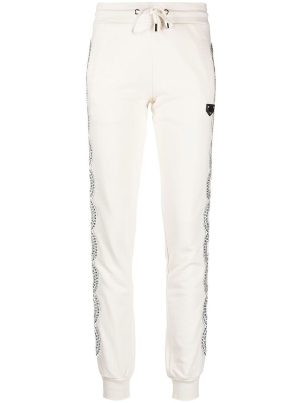 Philipp Plein  crystal cable cotton jogging trousers