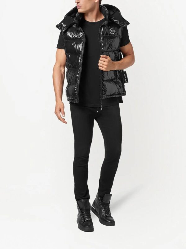 Philipp Plein  logo-patch padded gilet - Image 2