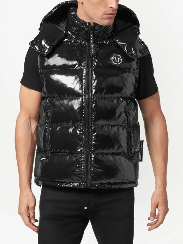 Philipp Plein  logo-patch padded gilet - Image 3
