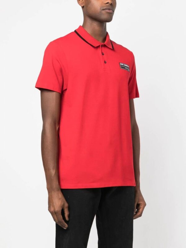 Karl Lagerfeld  logo-patch short-sleeved polo shirt - Image 2